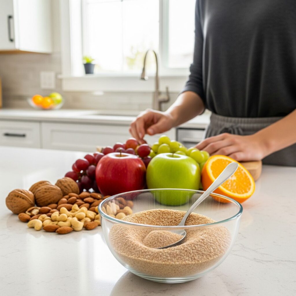 Psyllium Husk Intestino e Balança
