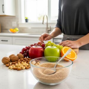 Psyllium Husk Intestino e Balança